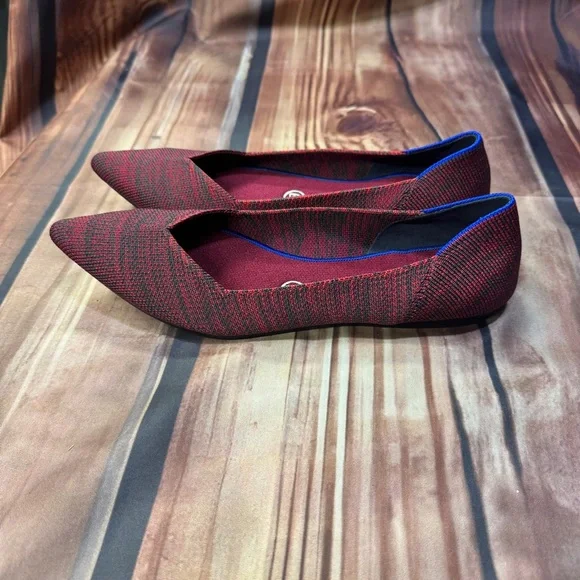 Rothy’s Burgundy The Point Women’s Slip On Flat Shoes size W8 - Picture 4 of 6